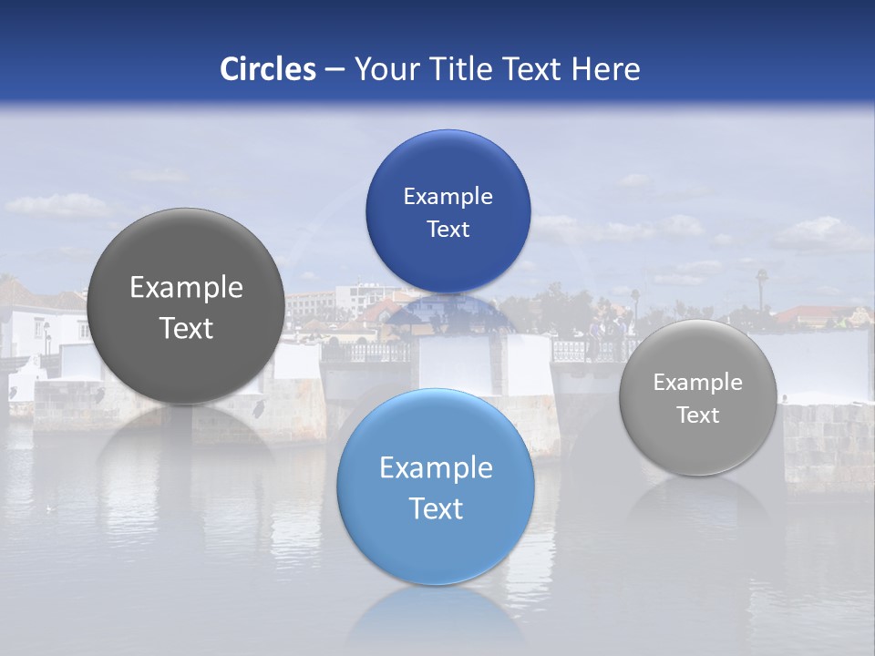 A Bridge Over A Body Of Water With Buildings In The Background PowerPoint Template