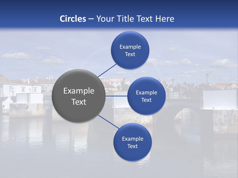 A Bridge Over A Body Of Water With Buildings In The Background PowerPoint Template