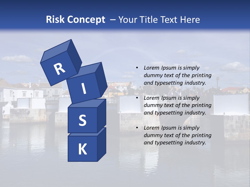 A Bridge Over A Body Of Water With Buildings In The Background PowerPoint Template