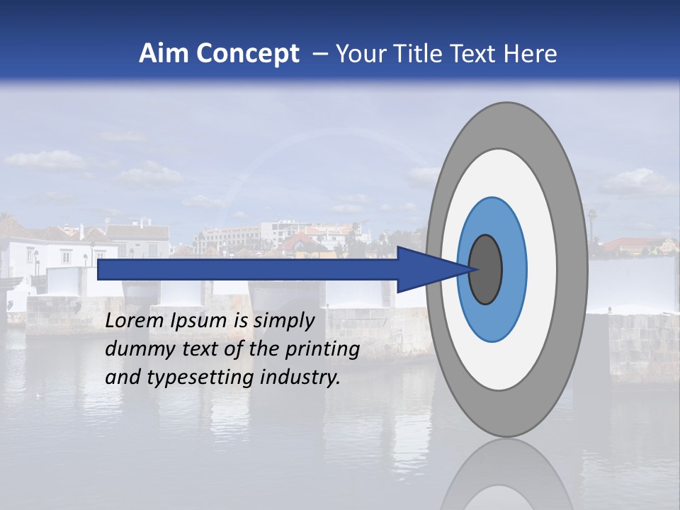 A Bridge Over A Body Of Water With Buildings In The Background PowerPoint Template