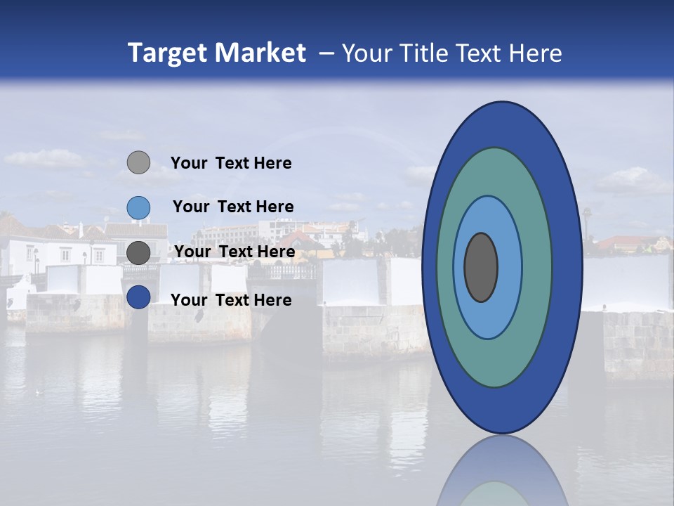 A Bridge Over A Body Of Water With Buildings In The Background PowerPoint Template