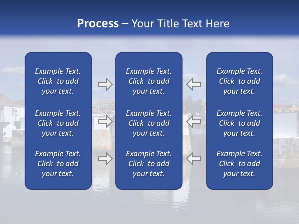 A Bridge Over A Body Of Water With Buildings In The Background PowerPoint Template