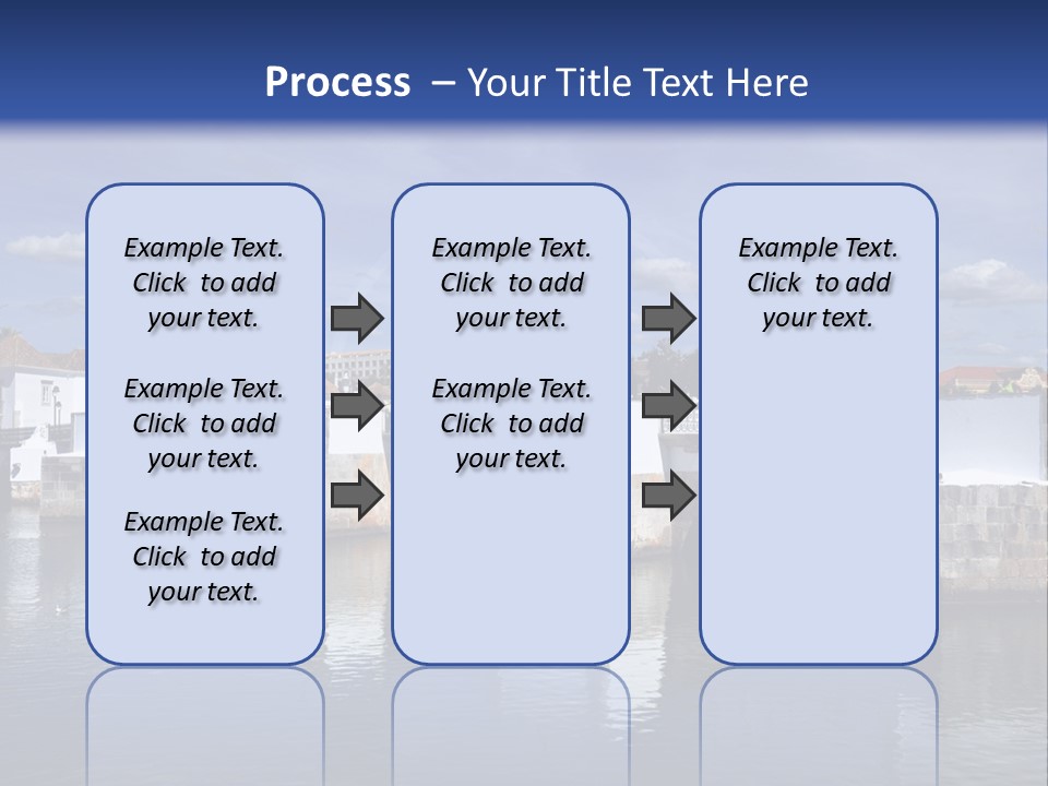 A Bridge Over A Body Of Water With Buildings In The Background PowerPoint Template