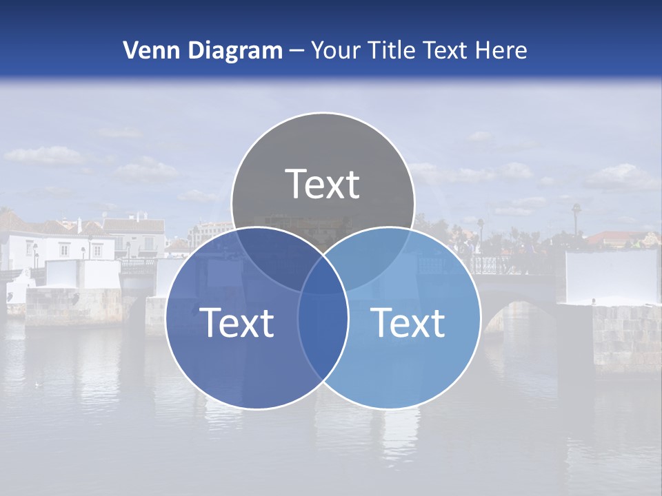 A Bridge Over A Body Of Water With Buildings In The Background PowerPoint Template