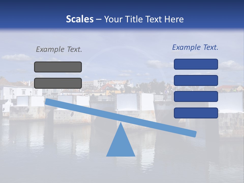 A Bridge Over A Body Of Water With Buildings In The Background PowerPoint Template