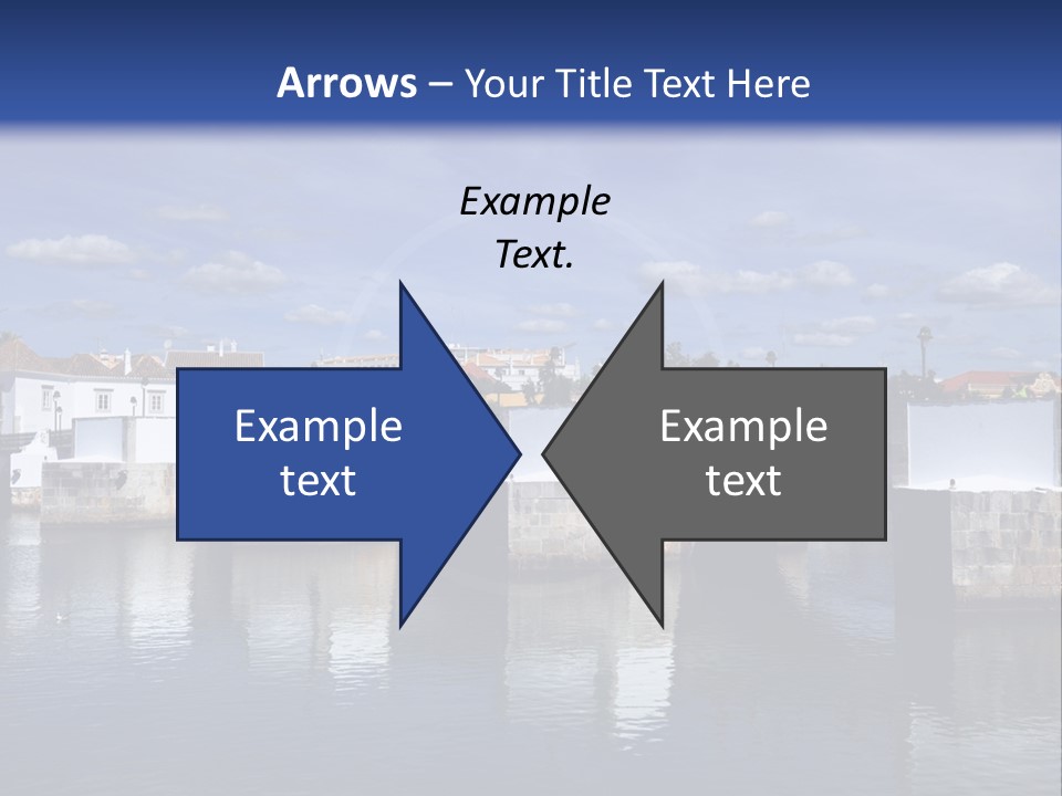 A Bridge Over A Body Of Water With Buildings In The Background PowerPoint Template