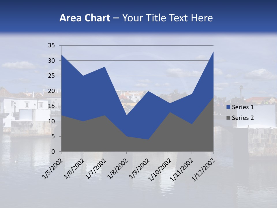A Bridge Over A Body Of Water With Buildings In The Background PowerPoint Template