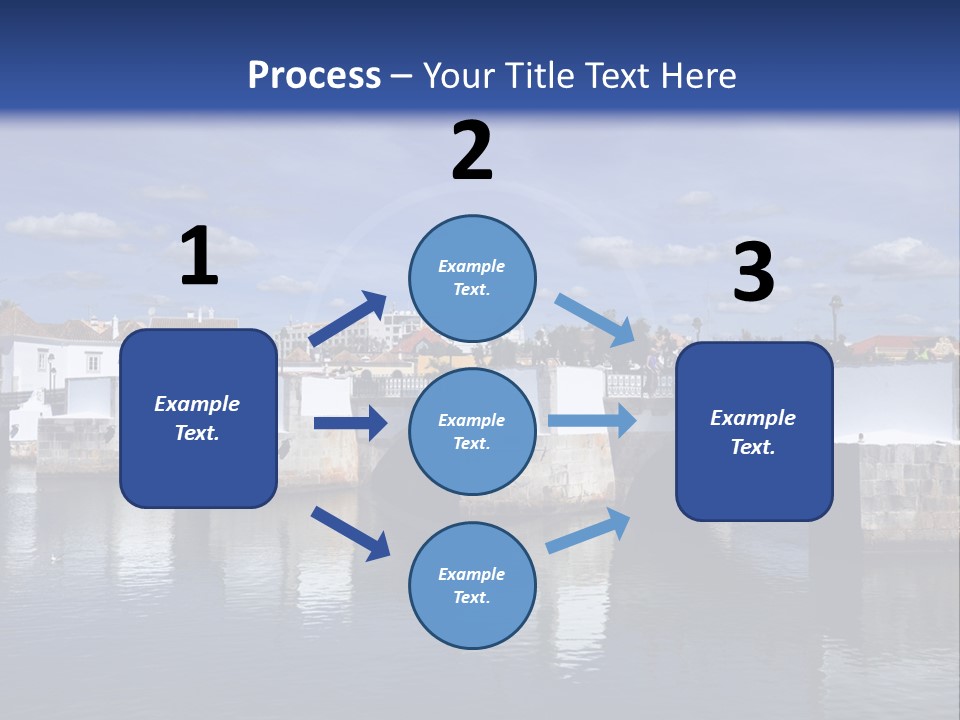 A Bridge Over A Body Of Water With Buildings In The Background PowerPoint Template
