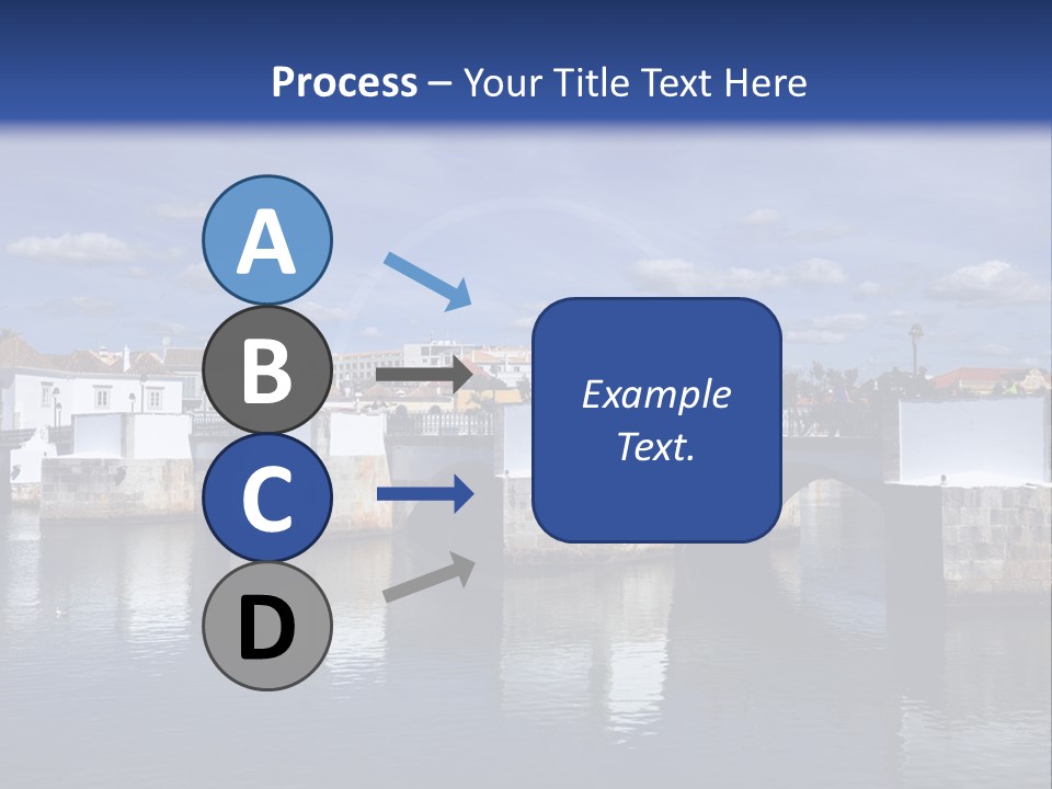 A Bridge Over A Body Of Water With Buildings In The Background PowerPoint Template