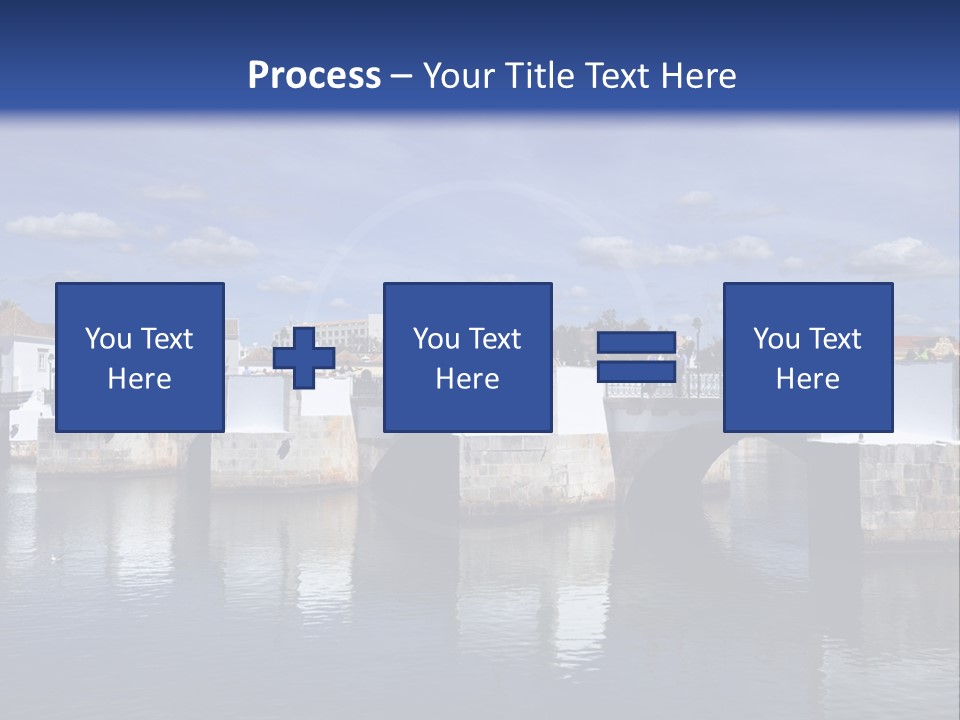 A Bridge Over A Body Of Water With Buildings In The Background PowerPoint Template