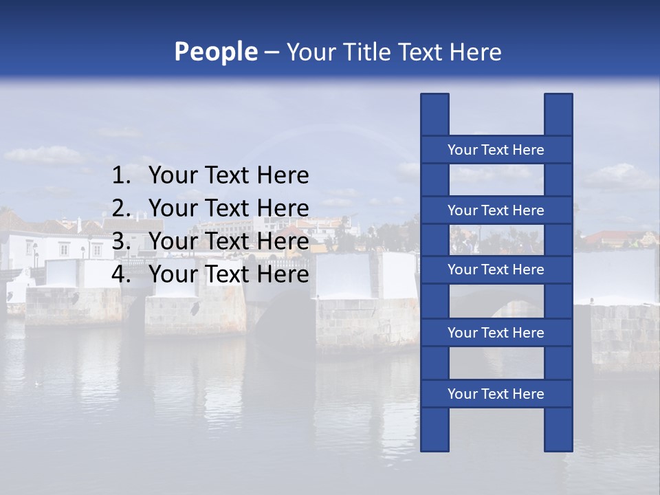 A Bridge Over A Body Of Water With Buildings In The Background PowerPoint Template