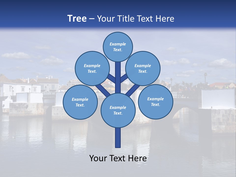 A Bridge Over A Body Of Water With Buildings In The Background PowerPoint Template