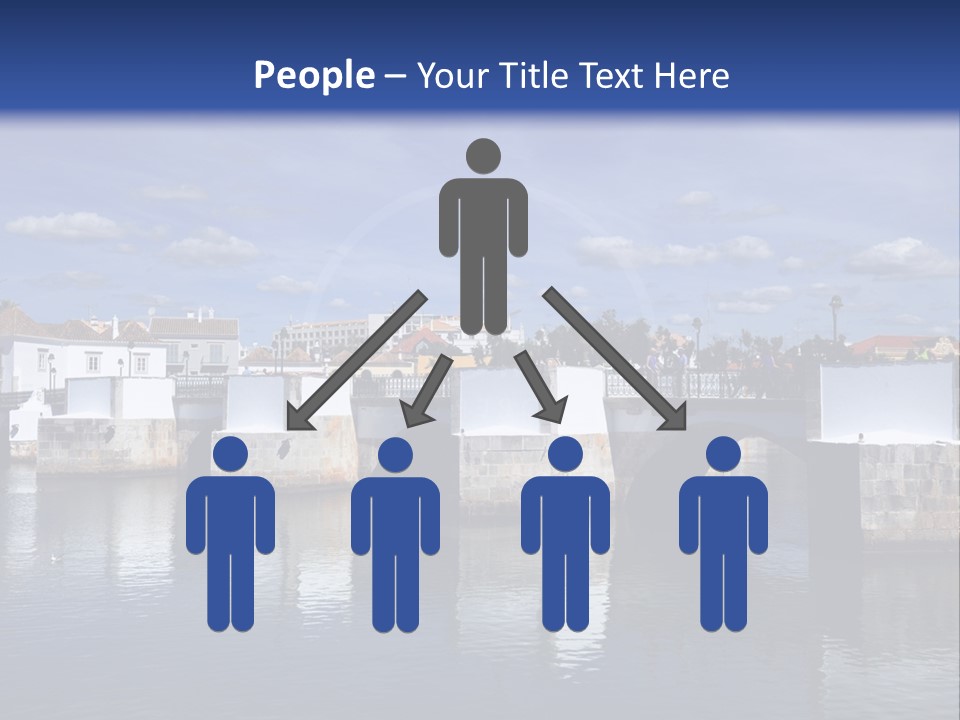 A Bridge Over A Body Of Water With Buildings In The Background PowerPoint Template