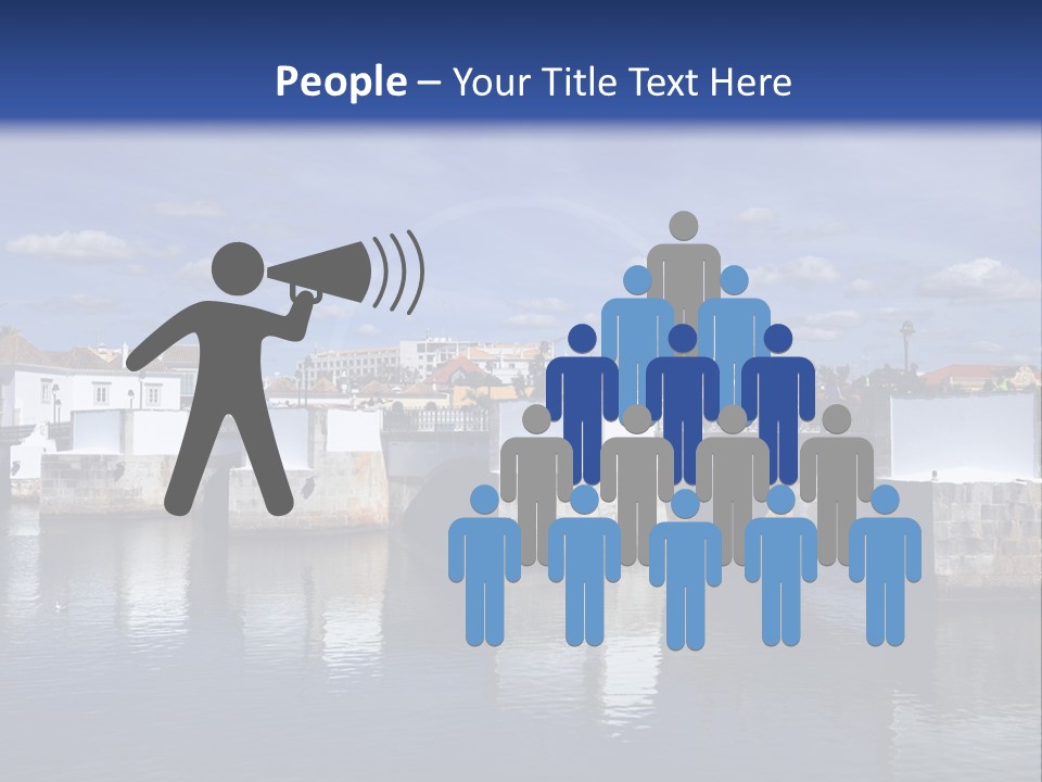 A Bridge Over A Body Of Water With Buildings In The Background PowerPoint Template