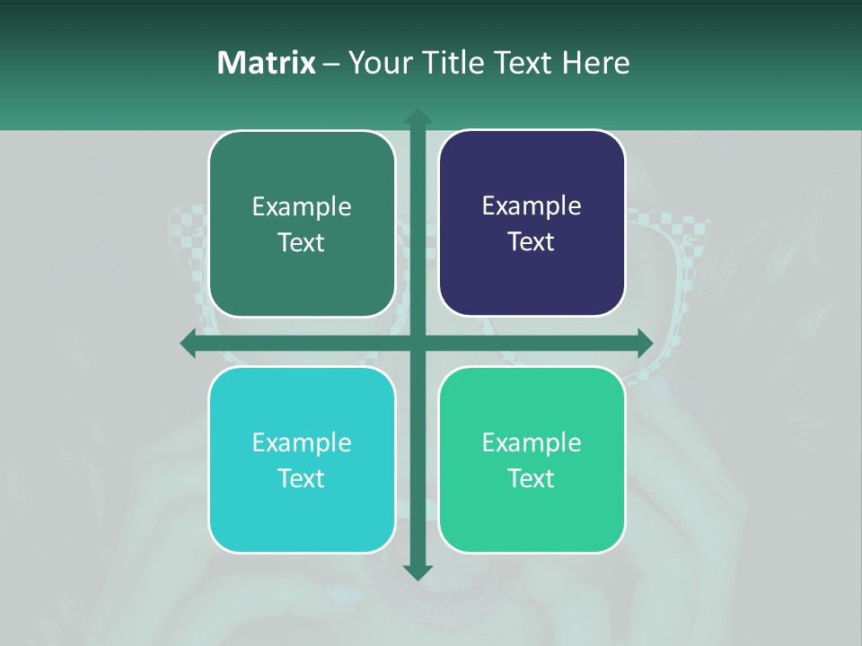 A Woman Wearing Glasses With A Checkered Pattern On Her Face PowerPoint Template