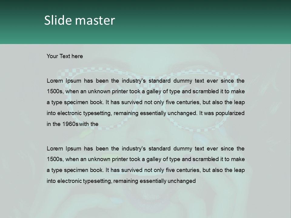 A Woman Wearing Glasses With A Checkered Pattern On Her Face PowerPoint Template