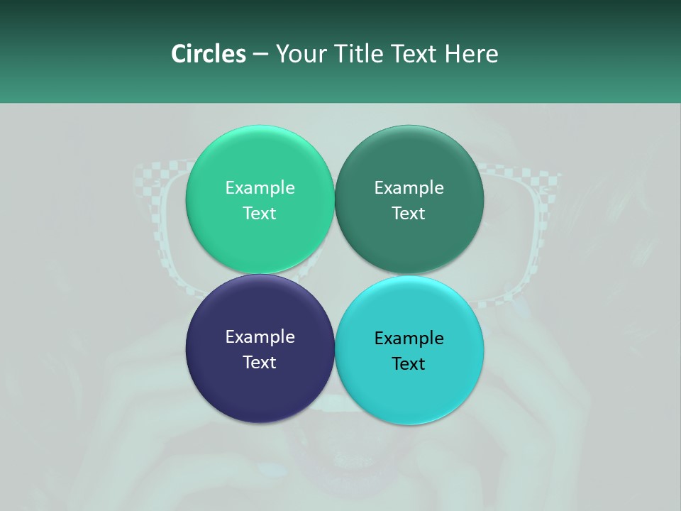 A Woman Wearing Glasses With A Checkered Pattern On Her Face PowerPoint Template