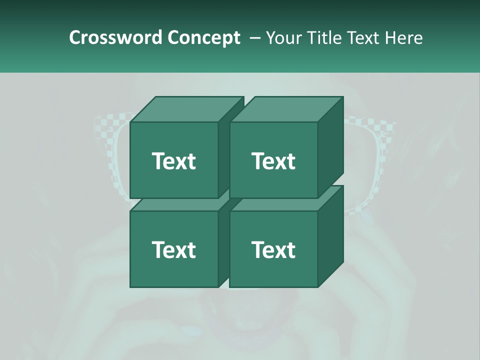 A Woman Wearing Glasses With A Checkered Pattern On Her Face PowerPoint Template