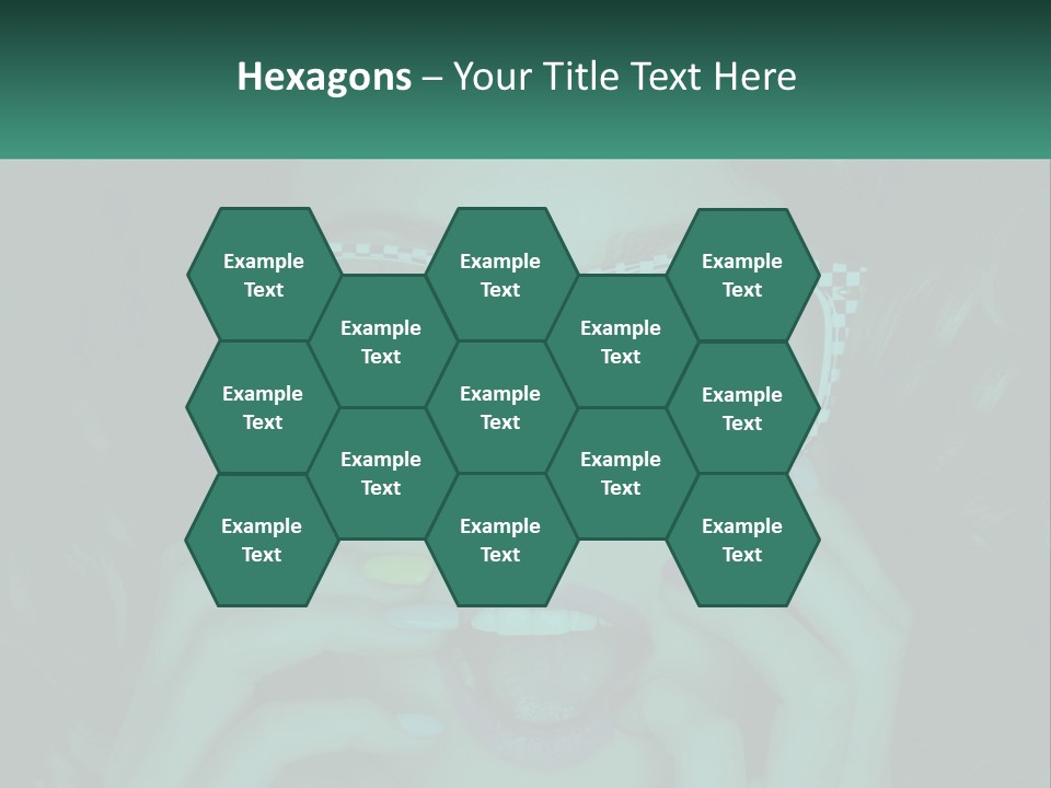 A Woman Wearing Glasses With A Checkered Pattern On Her Face PowerPoint Template