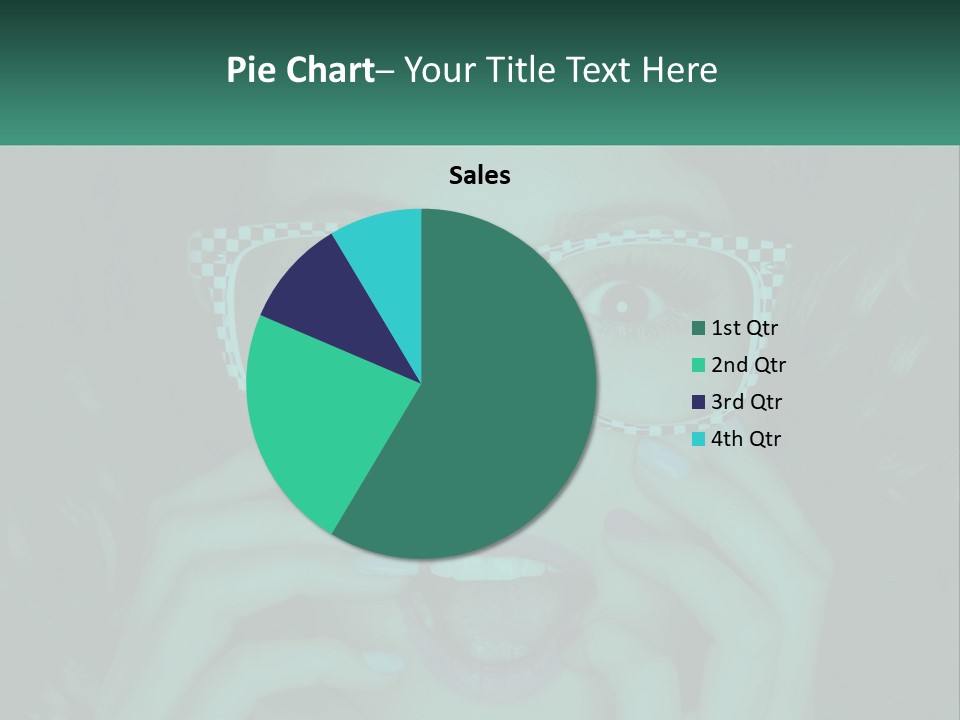 A Woman Wearing Glasses With A Checkered Pattern On Her Face PowerPoint Template