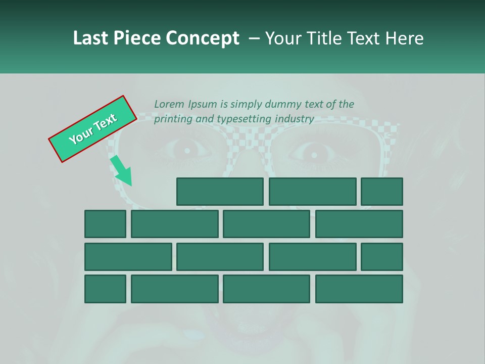 A Woman Wearing Glasses With A Checkered Pattern On Her Face PowerPoint Template