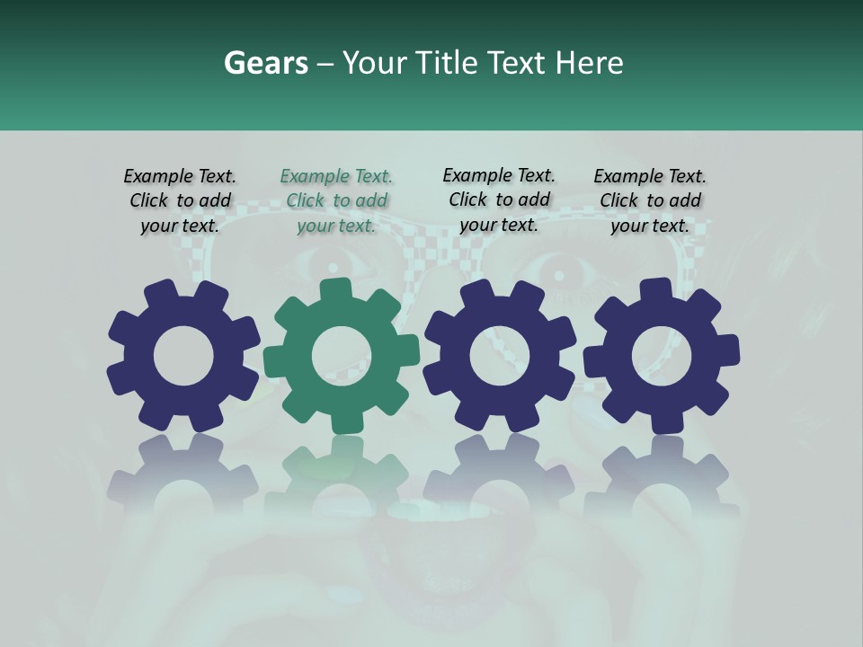 A Woman Wearing Glasses With A Checkered Pattern On Her Face PowerPoint Template