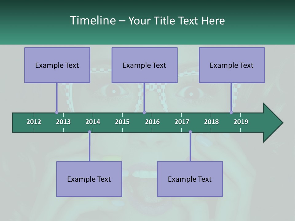 A Woman Wearing Glasses With A Checkered Pattern On Her Face PowerPoint Template