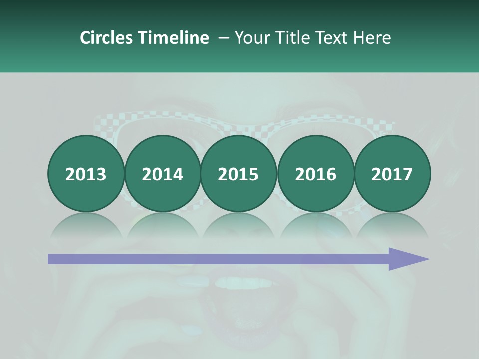 A Woman Wearing Glasses With A Checkered Pattern On Her Face PowerPoint Template