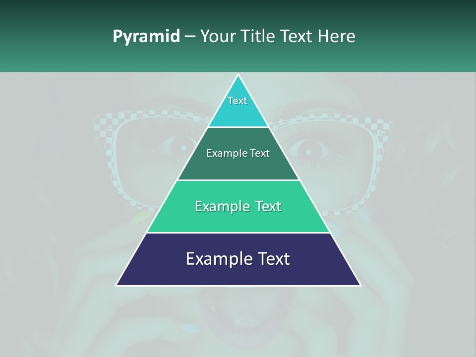 A Woman Wearing Glasses With A Checkered Pattern On Her Face PowerPoint Template