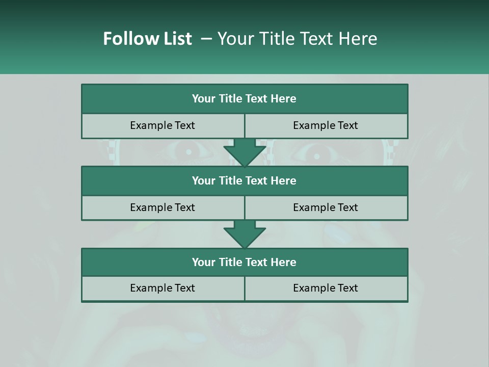 A Woman Wearing Glasses With A Checkered Pattern On Her Face PowerPoint Template