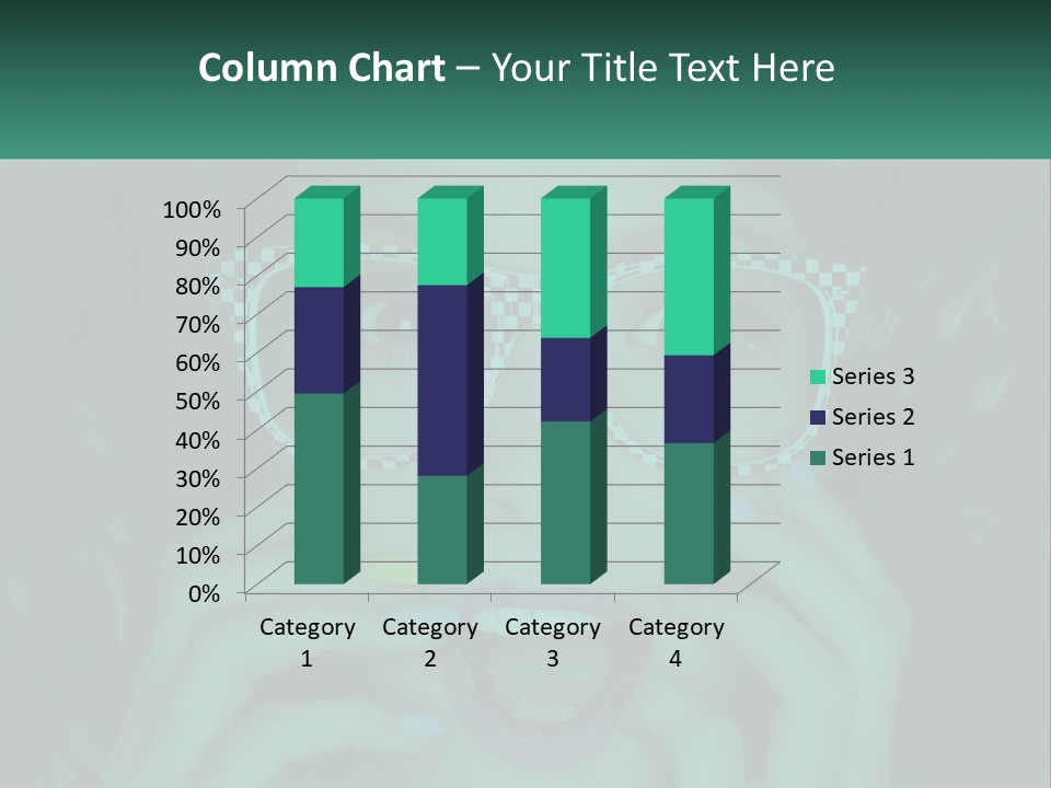 A Woman Wearing Glasses With A Checkered Pattern On Her Face PowerPoint Template