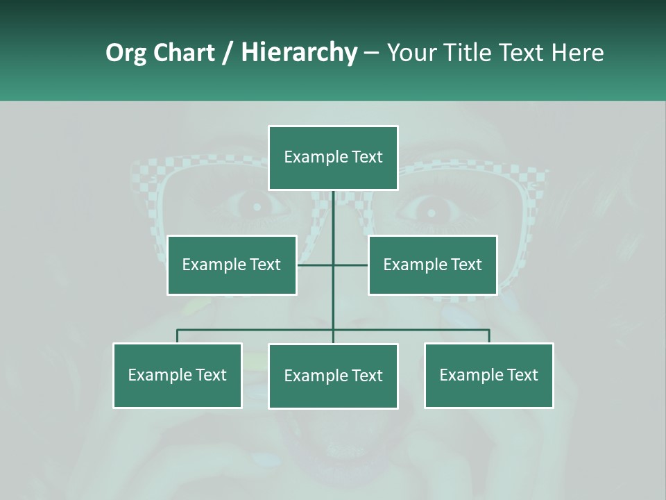 A Woman Wearing Glasses With A Checkered Pattern On Her Face PowerPoint Template