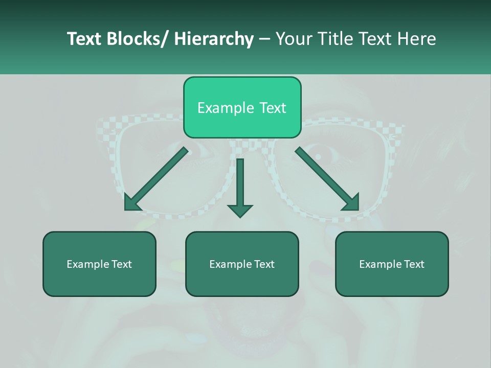 A Woman Wearing Glasses With A Checkered Pattern On Her Face PowerPoint Template