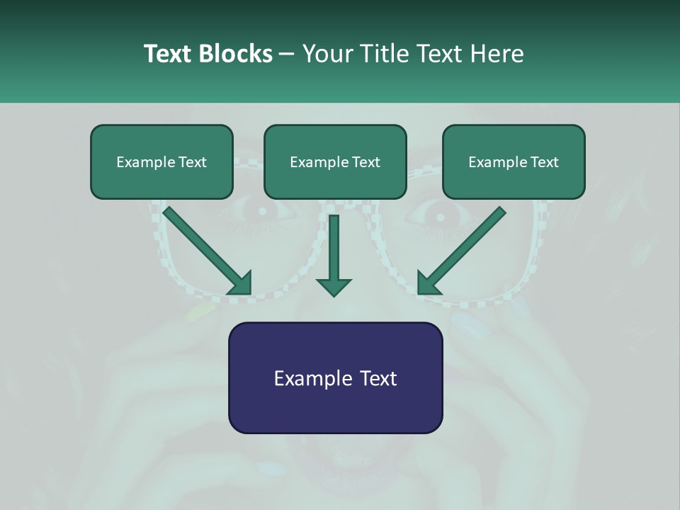 A Woman Wearing Glasses With A Checkered Pattern On Her Face PowerPoint Template
