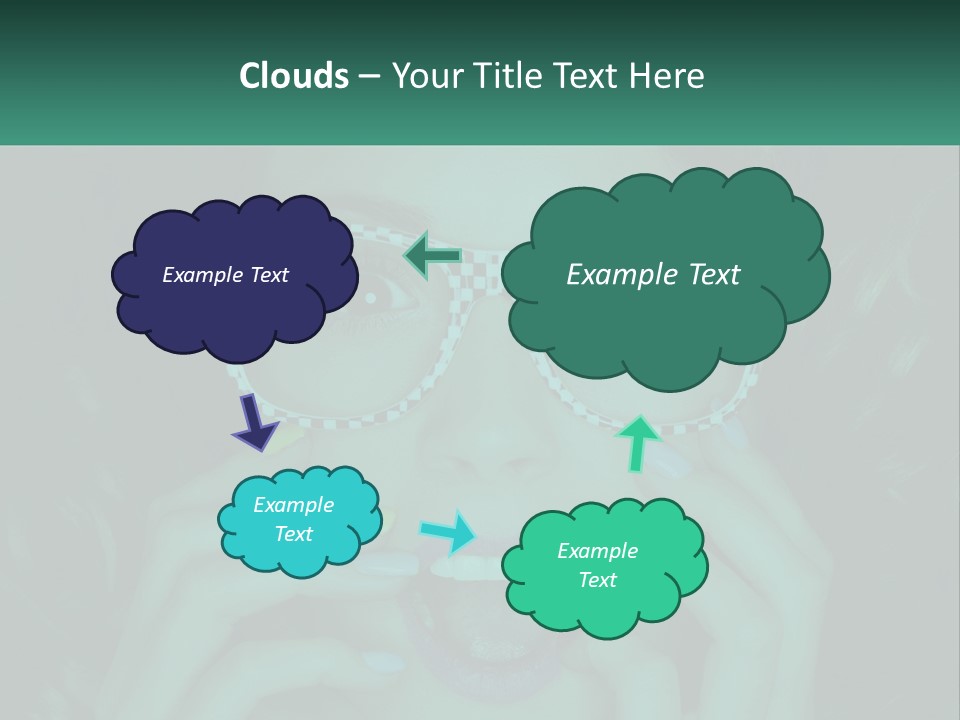 A Woman Wearing Glasses With A Checkered Pattern On Her Face PowerPoint Template