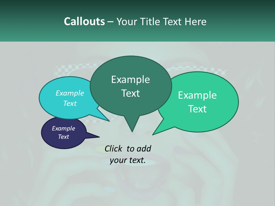 A Woman Wearing Glasses With A Checkered Pattern On Her Face PowerPoint Template