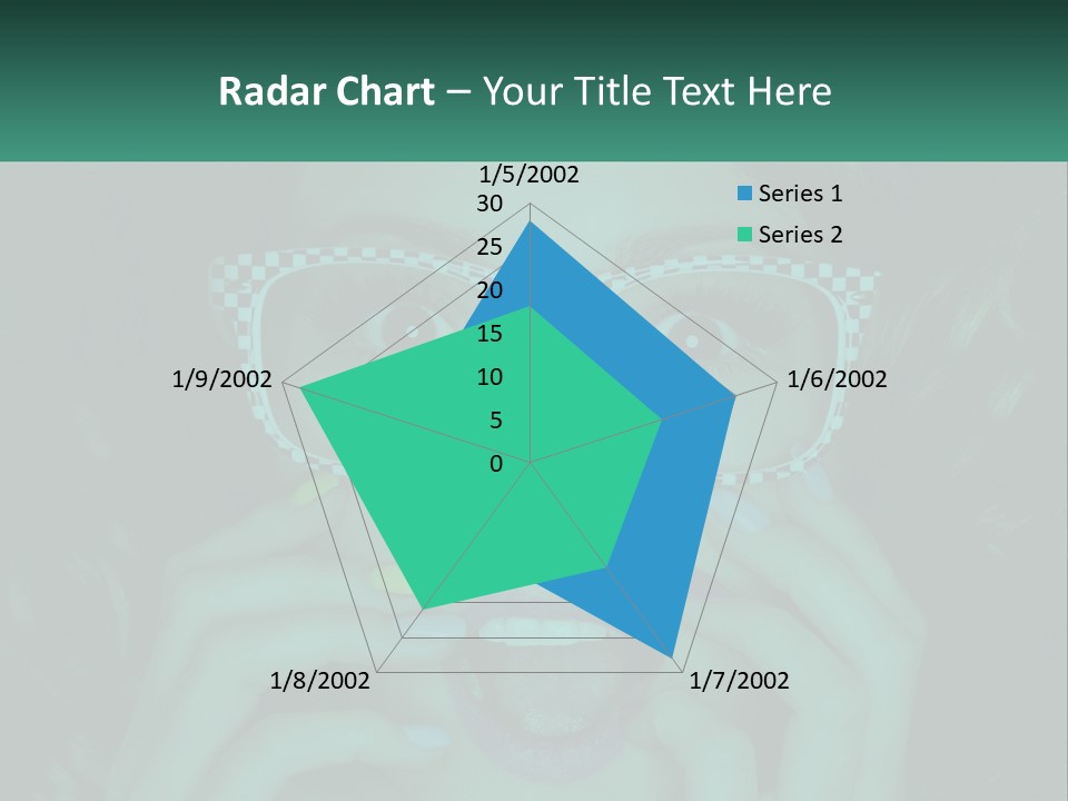 A Woman Wearing Glasses With A Checkered Pattern On Her Face PowerPoint Template