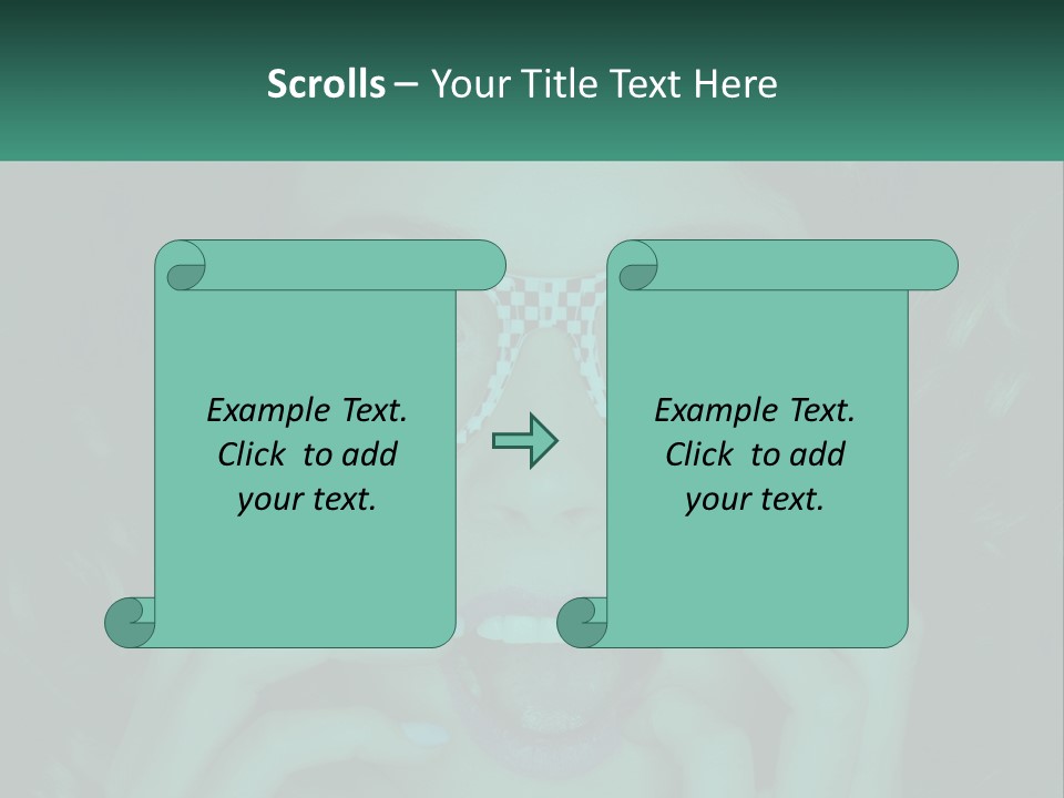 A Woman Wearing Glasses With A Checkered Pattern On Her Face PowerPoint Template