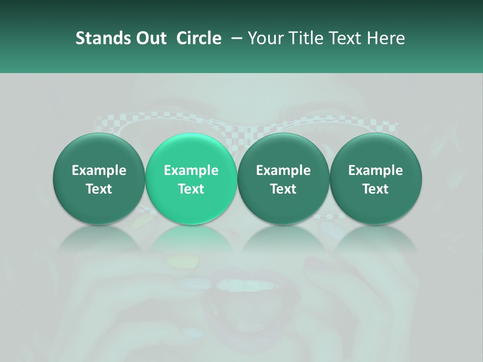 A Woman Wearing Glasses With A Checkered Pattern On Her Face PowerPoint Template