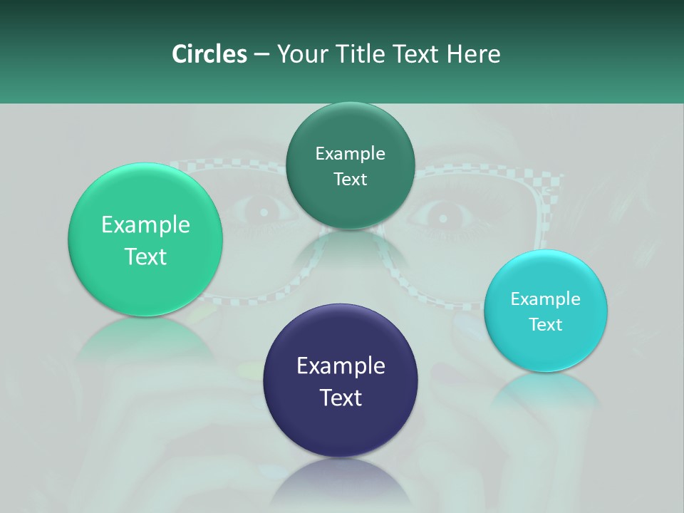 A Woman Wearing Glasses With A Checkered Pattern On Her Face PowerPoint Template