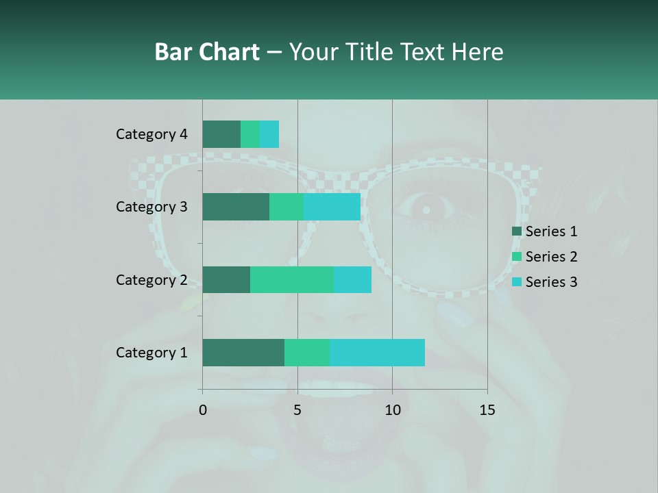 A Woman Wearing Glasses With A Checkered Pattern On Her Face PowerPoint Template