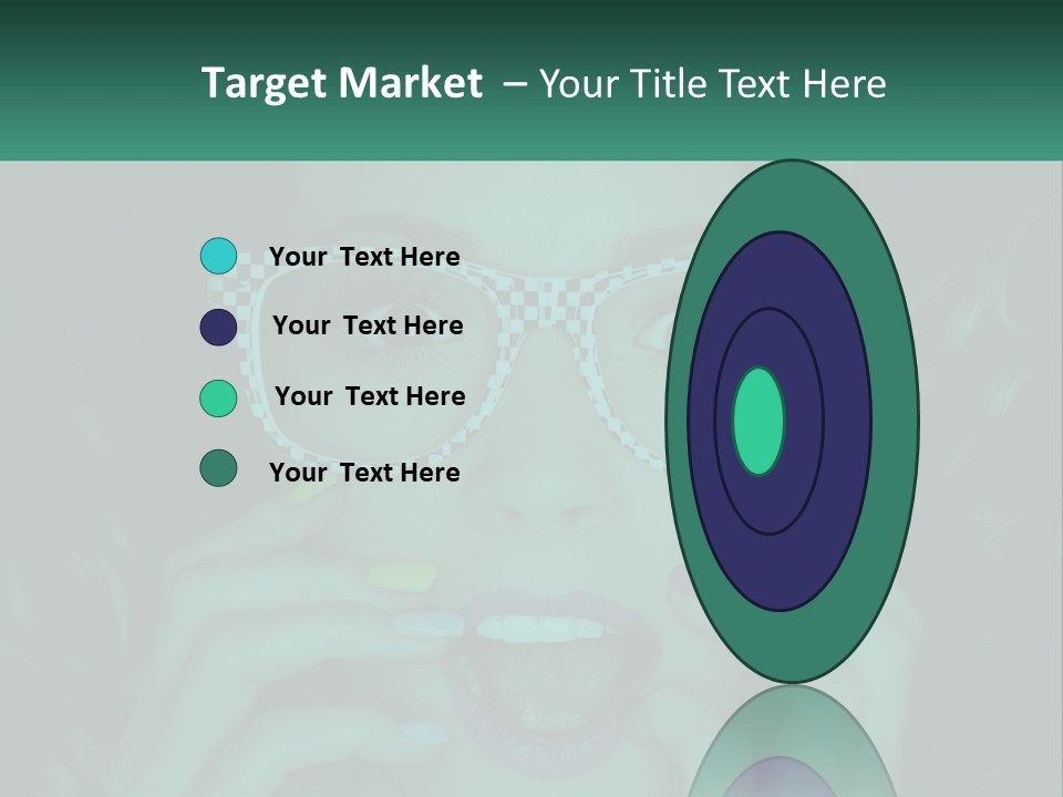 A Woman Wearing Glasses With A Checkered Pattern On Her Face PowerPoint Template