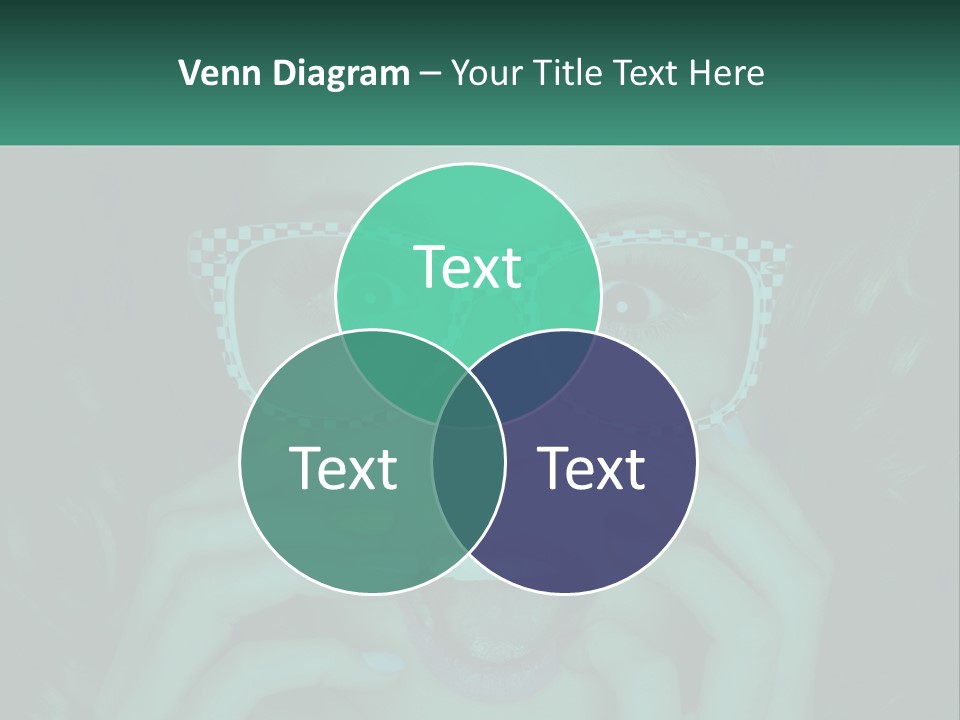 A Woman Wearing Glasses With A Checkered Pattern On Her Face PowerPoint Template