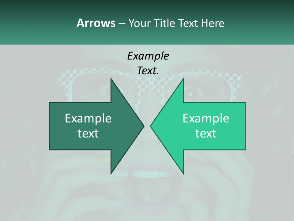 A Woman Wearing Glasses With A Checkered Pattern On Her Face PowerPoint Template