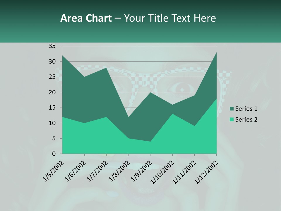 A Woman Wearing Glasses With A Checkered Pattern On Her Face PowerPoint Template