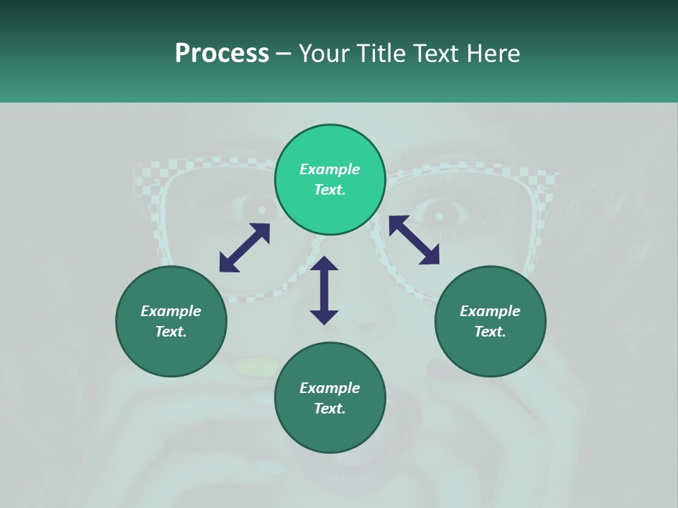 A Woman Wearing Glasses With A Checkered Pattern On Her Face PowerPoint Template