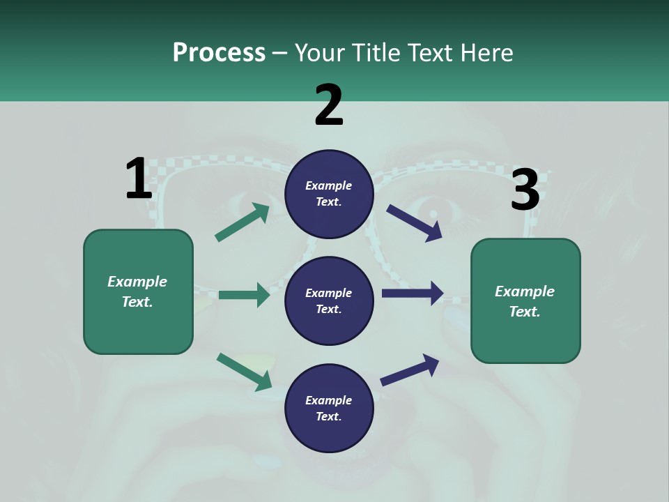 A Woman Wearing Glasses With A Checkered Pattern On Her Face PowerPoint Template