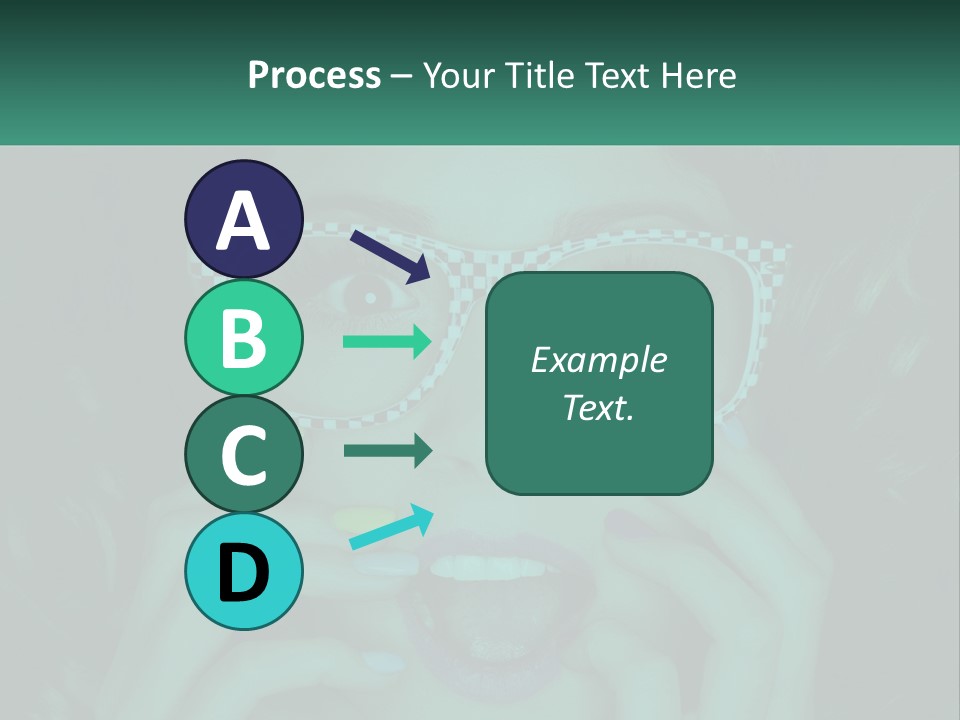 A Woman Wearing Glasses With A Checkered Pattern On Her Face PowerPoint Template