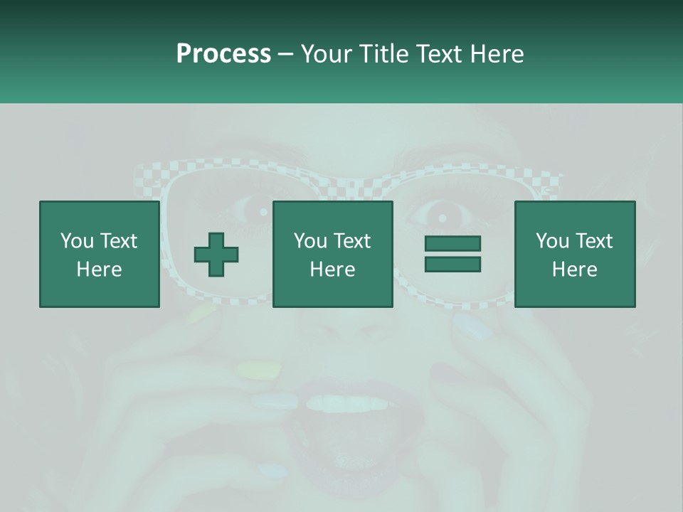 A Woman Wearing Glasses With A Checkered Pattern On Her Face PowerPoint Template