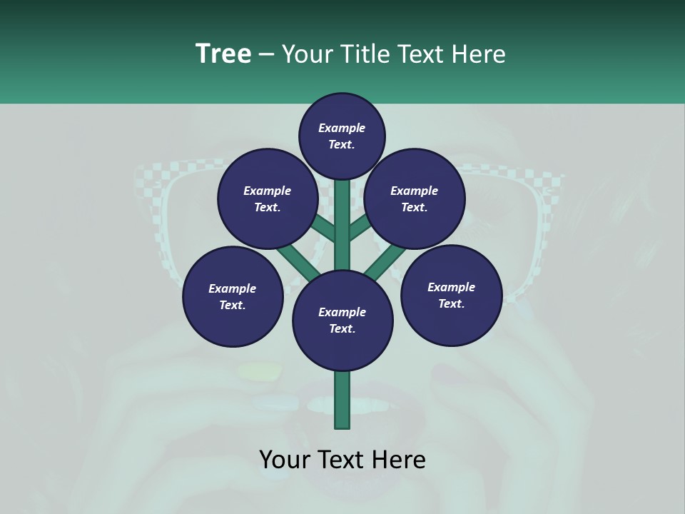 A Woman Wearing Glasses With A Checkered Pattern On Her Face PowerPoint Template